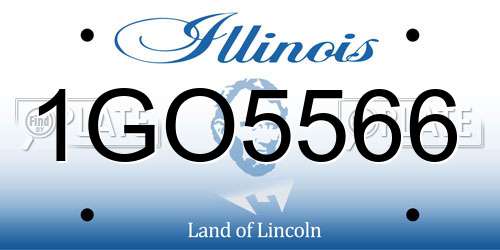 1GO5566 Illinois License Plate
