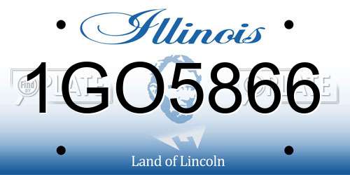 1GO5866 Illinois License Plate
