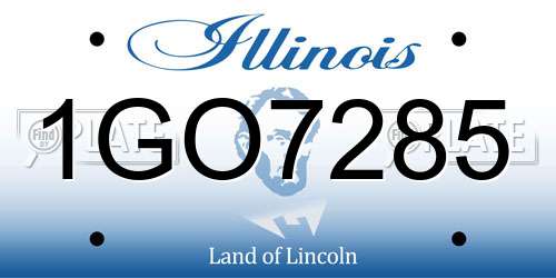 1GO7285 Illinois License Plate