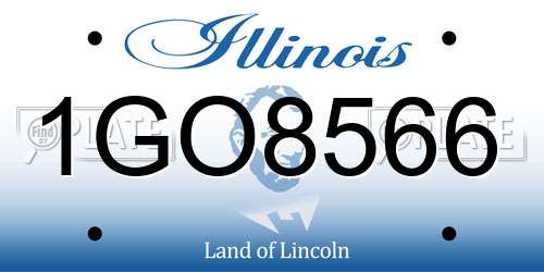 1GO8566 Illinois License Plate