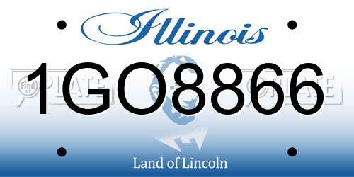 1GO8866 Illinois License Plate