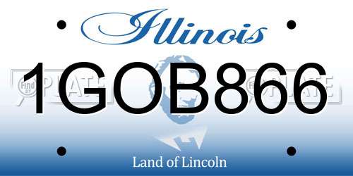 1GOB866 Illinois License Plate