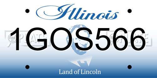 1GOS566 Illinois License Plate
