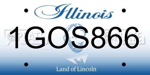 1GOS866 Illinois License Plate