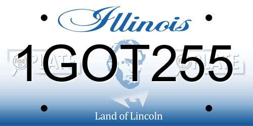 1GOT255 Illinois License Plate