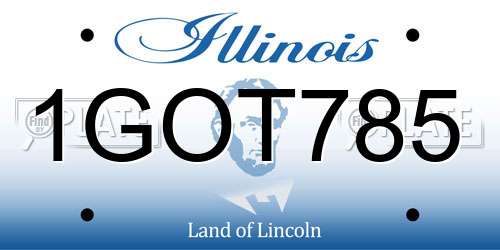 1GOT785 Illinois License Plate