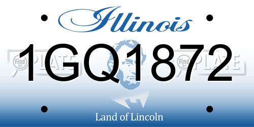 1GQ1872 Illinois License Plate
