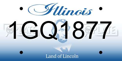 1GQ1877 Illinois License Plate