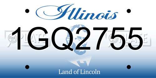 1GQ2755 Illinois License Plate