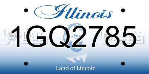1GQ2785 Illinois License Plate