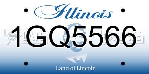 1GQ5566 Illinois License Plate