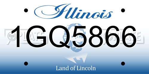 1GQ5866 Illinois License Plate