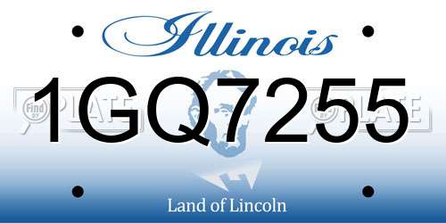 1GQ7255 Illinois License Plate