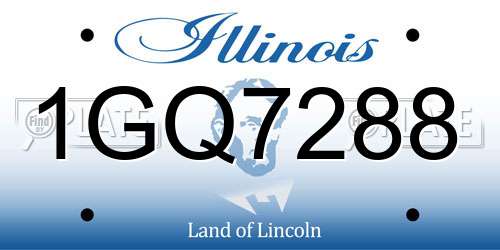 1GQ7288 Illinois License Plate