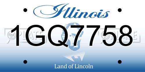 1GQ7758 Illinois License Plate