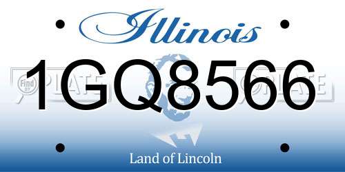 1GQ8566 Illinois License Plate