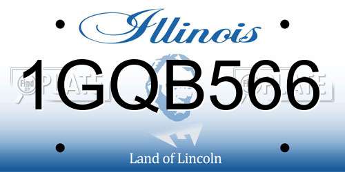 1GQB566 Illinois License Plate