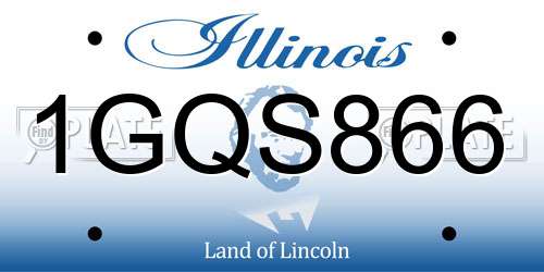 1GQS866 Illinois License Plate