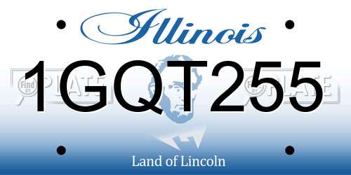 1GQT255 Illinois License Plate