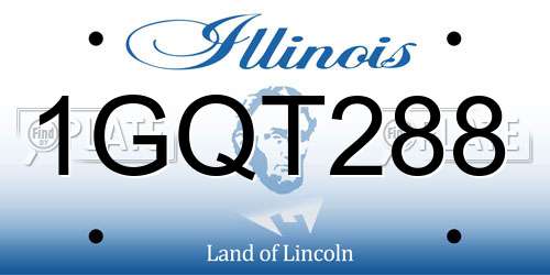 1GQT288 Illinois License Plate