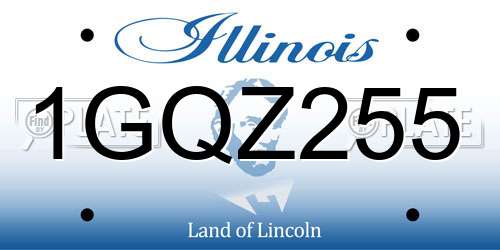 1GQZ255 Illinois License Plate