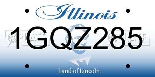 1GQZ285 Illinois License Plate