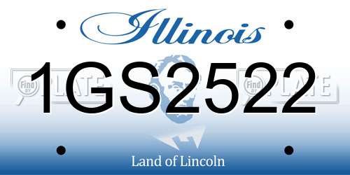 1GS2522 Illinois License Plate