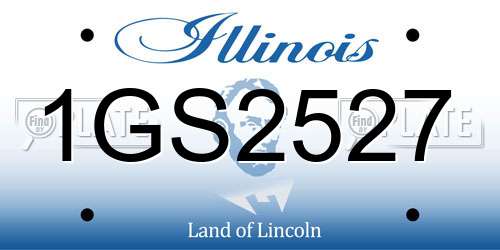 1GS2527 Illinois License Plate