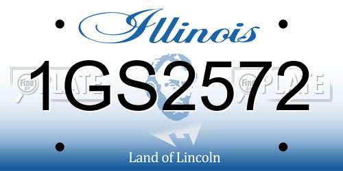 1GS2572 Illinois License Plate