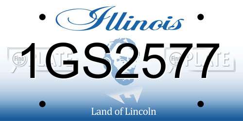 1GS2577 Illinois License Plate