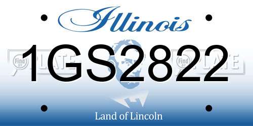 1GS2822 Illinois License Plate