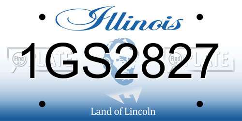1GS2827 Illinois License Plate