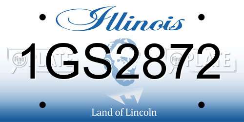 1GS2872 Illinois License Plate
