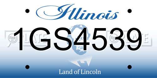 1GS4539 Illinois License Plate