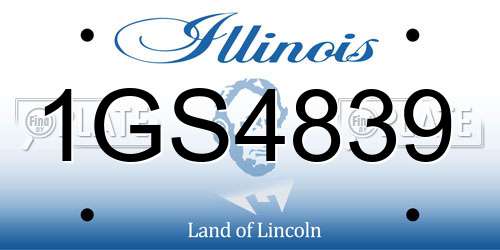 1GS4839 Illinois License Plate