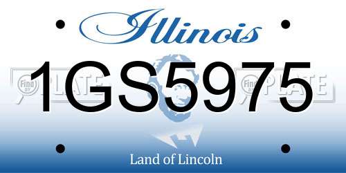 1GS5975 Illinois License Plate