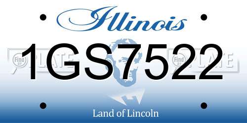1GS7522 Illinois License Plate