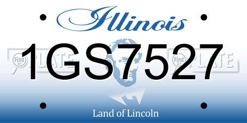 1GS7527 Illinois License Plate