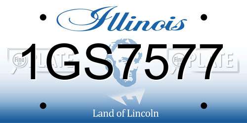 1GS7577 Illinois License Plate