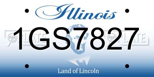 1GS7827 Illinois License Plate