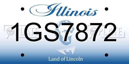 1GS7872 Illinois License Plate