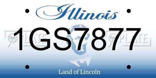 1GS7877 Illinois License Plate