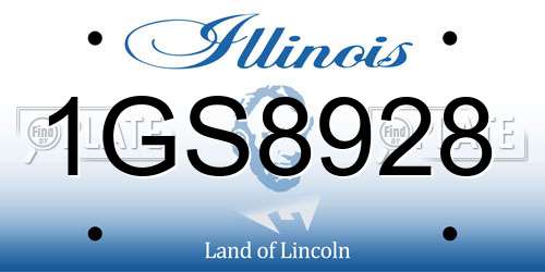1GS8928 Illinois License Plate