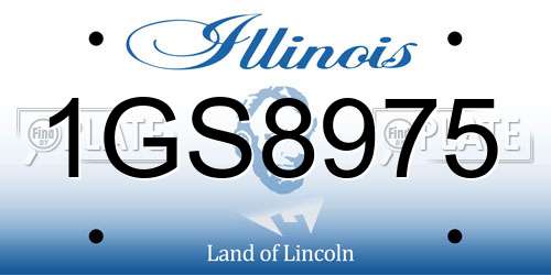 1GS8975 Illinois License Plate