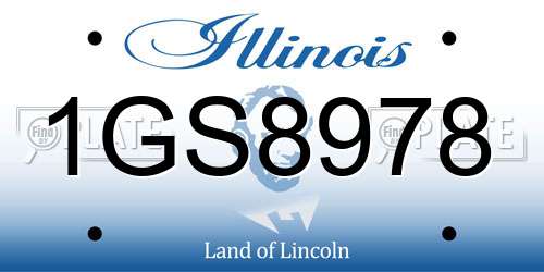 1GS8978 Illinois License Plate