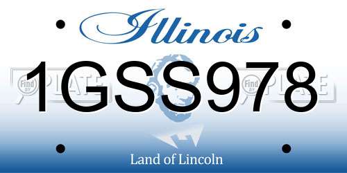 1GSS978 Illinois License Plate