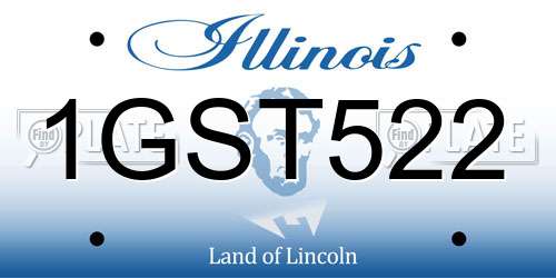 1GST522 Illinois License Plate