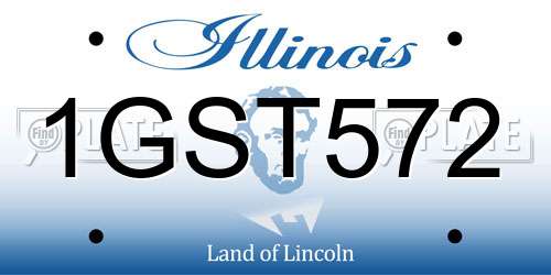1GST572 Illinois License Plate