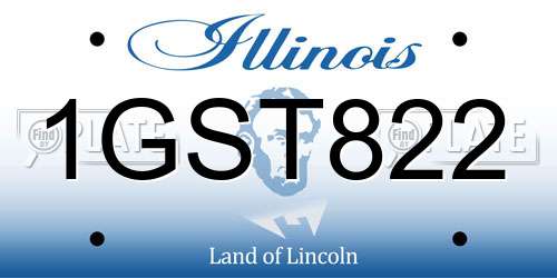1GST822 Illinois License Plate