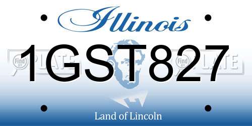 1GST827 Illinois License Plate